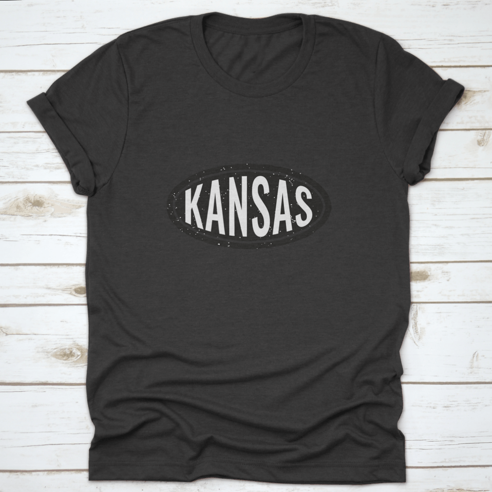 Simple Abstract And Flat Graphic Design Of A State: Kansas The