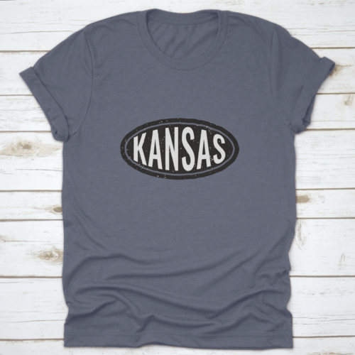 Simple Abstract And Flat Graphic Design Of A State: Kansas The