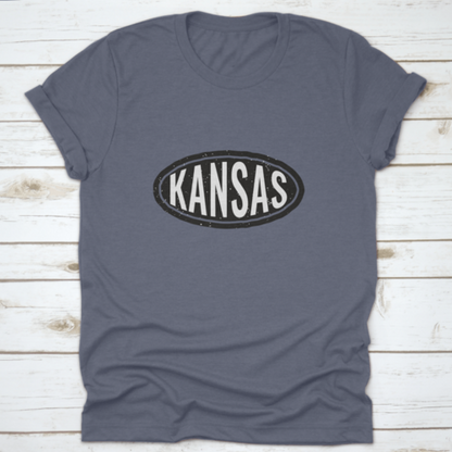 Eenvoudig abstract en plat grafisch ontwerp van een staat: Kansas The