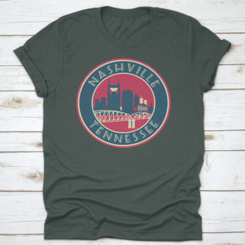 Nashville Tennessee Skyline Logo Style Vector Illustration Shirt