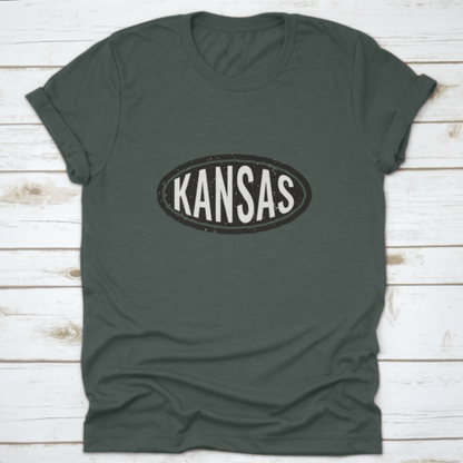 Eenvoudig abstract en plat grafisch ontwerp van een staat: Kansas The