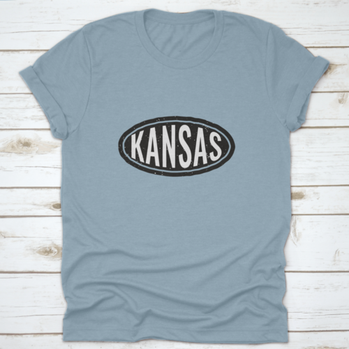 Simple Abstract And Flat Graphic Design Of A State: Kansas The