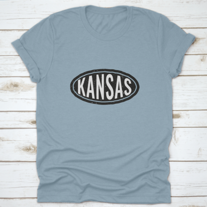 Simple Abstract And Flat Graphic Design Of A State: Kansas The