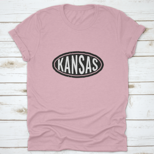 Simple Abstract And Flat Graphic Design Of A State: Kansas The