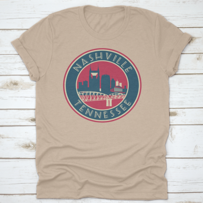 Nashville Tennessee Skyline Logo Stijl Vector Illustratie Shirt