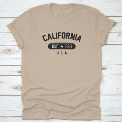 1850 Vintage Grunge-stijl voor Californië, Verenigde Staten Stad vectorillustratie