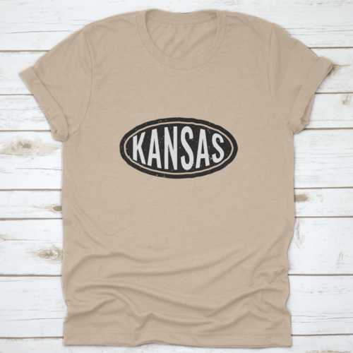 Eenvoudig abstract en plat grafisch ontwerp van een staat: Kansas The