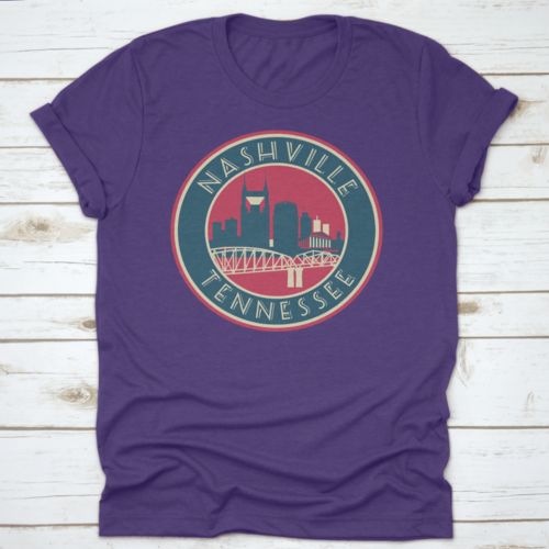 Nashville Tennessee Skyline Logo Style Vector Illustration Shirt