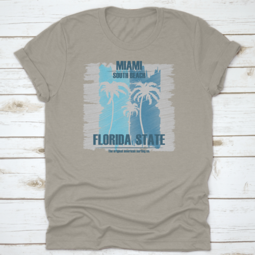 Vibing At Miami Florida Beach Design Shirt With Text &quot;Miami South