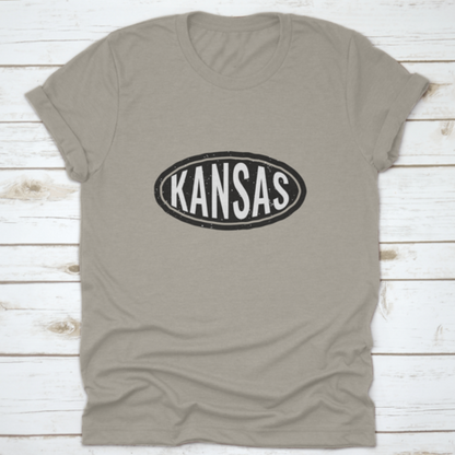 Eenvoudig abstract en plat grafisch ontwerp van een staat: Kansas The