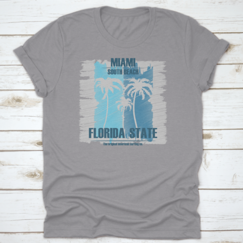 Vibing At Miami Florida Beach Design Shirt With Text &quot;Miami South