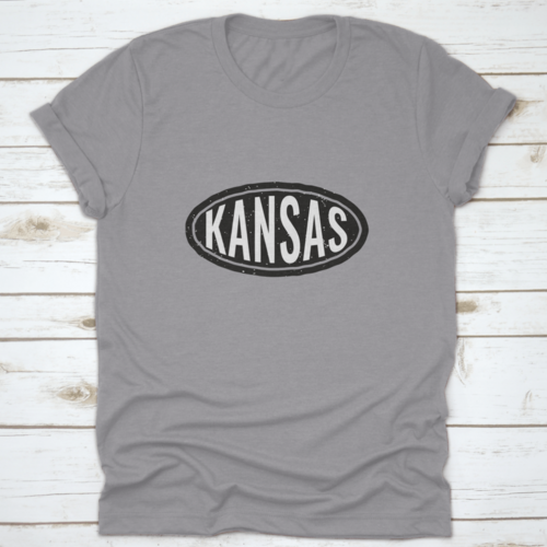 Simple Abstract And Flat Graphic Design Of A State: Kansas The