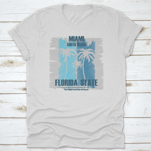 Vibing At Miami Florida Beach Design Shirt With Text &quot;Miami South