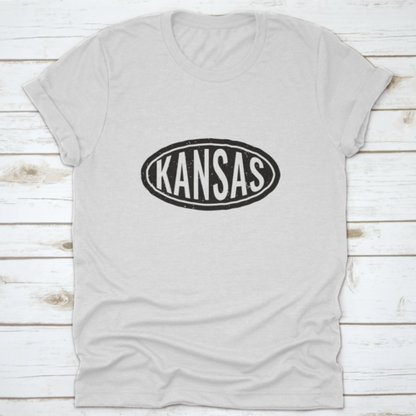 Eenvoudig abstract en plat grafisch ontwerp van een staat: Kansas The