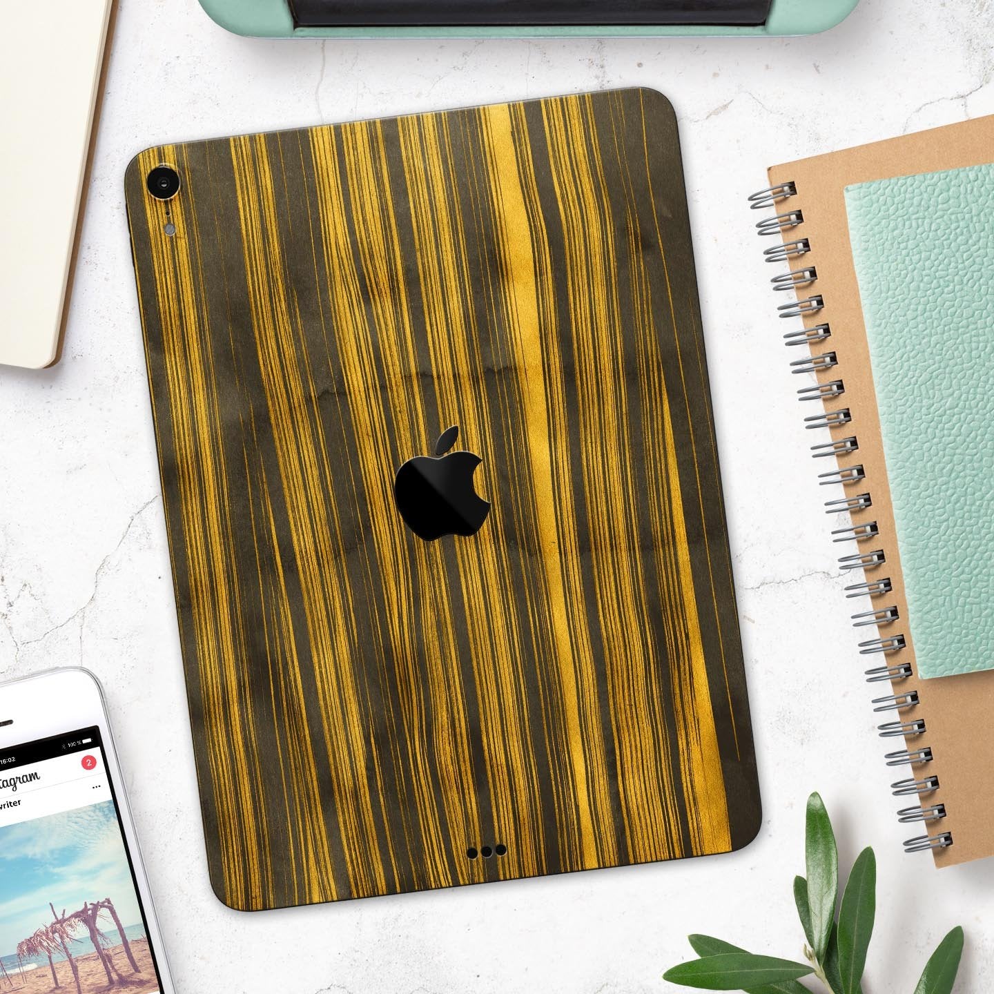 Gold Standard ZebraWood - Full Body Skin Decal for the Apple iPad Pro