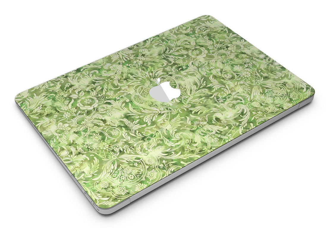 Green Damask v2 Watercolor Pattern V2 - MacBook Air Skin Kit