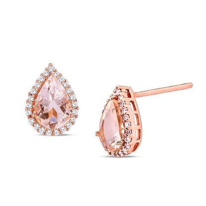 2.00 CTTW Morganite Pear Cut Pav&