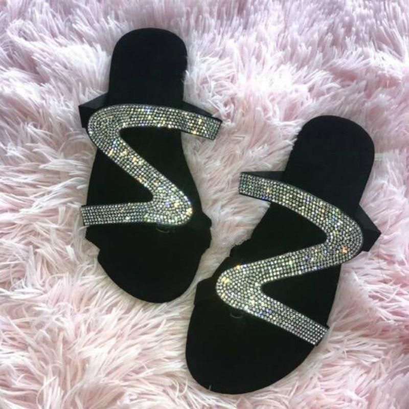 2021 Bling Bling Slides damesslippers voor zomerstrand 