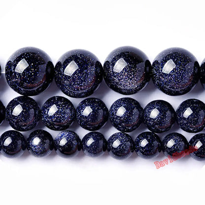 Factory price Natural Blue SandStone Round Loose Beads 16&quot; Strand 4 6 8 10 12 MM Pick Size For Jewelry Making