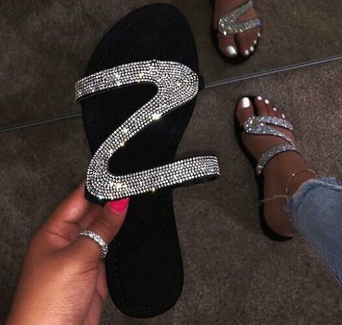 2021 Bling Bling Slides damesslippers voor zomerstrand 