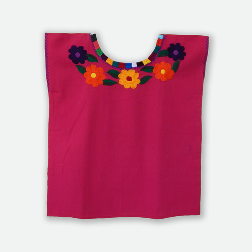 Embroidered blouse with flowers