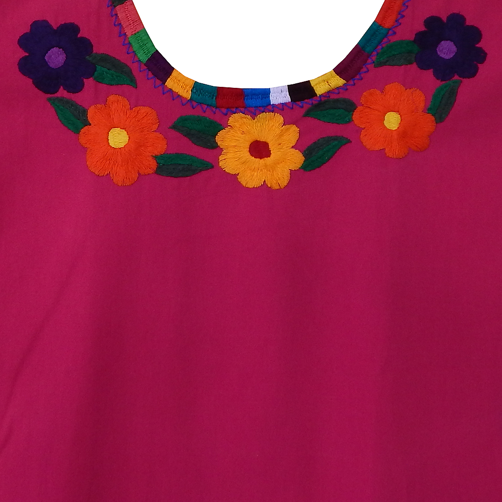 Embroidered blouse with flowers