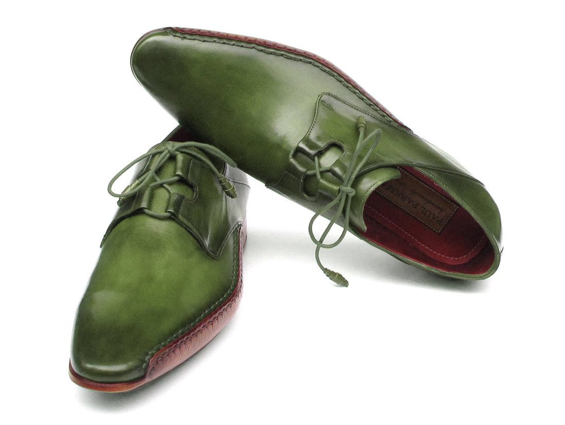 Paul Parkman Ghillie Lacing Handsewn Shoes Green (ID