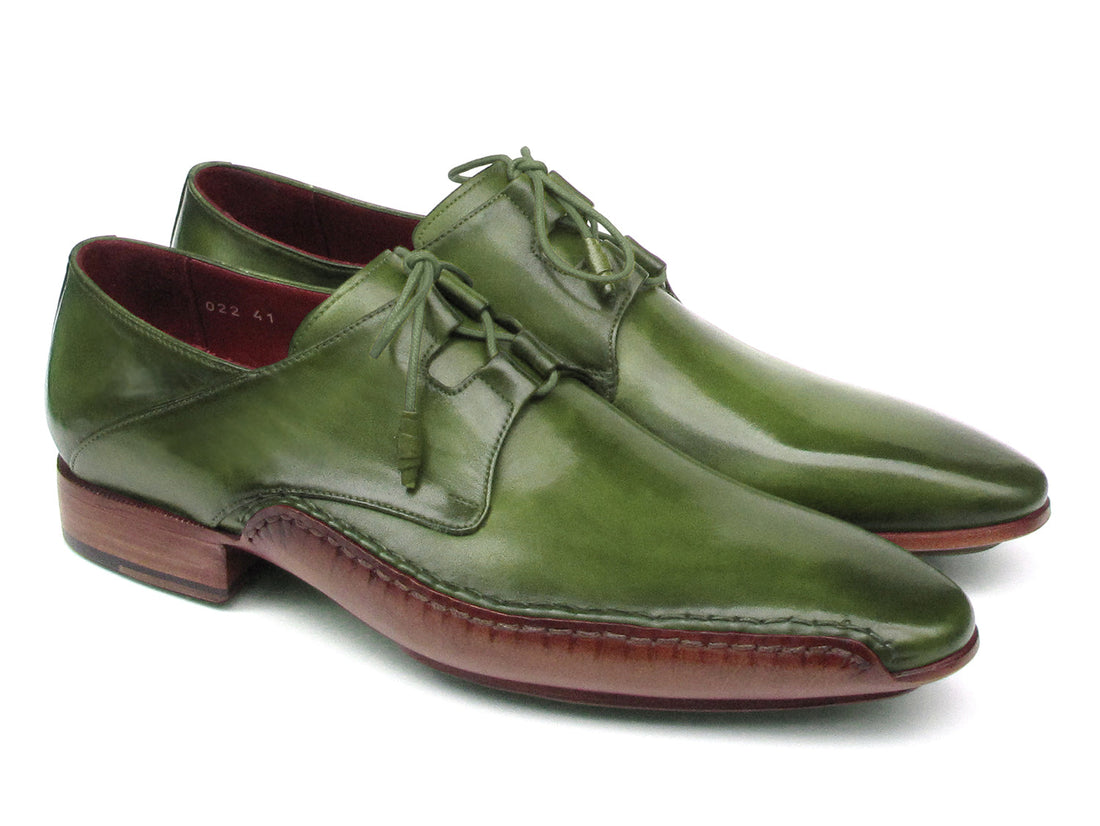 Paul Parkman Ghillie Lacing Handsewn Shoes Green (ID