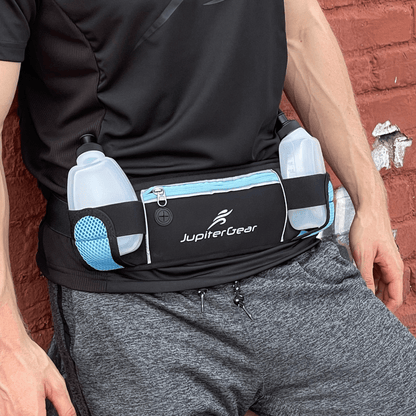 Running Hydration Belt Waist Bag with Water-Resistant Pockets and 2