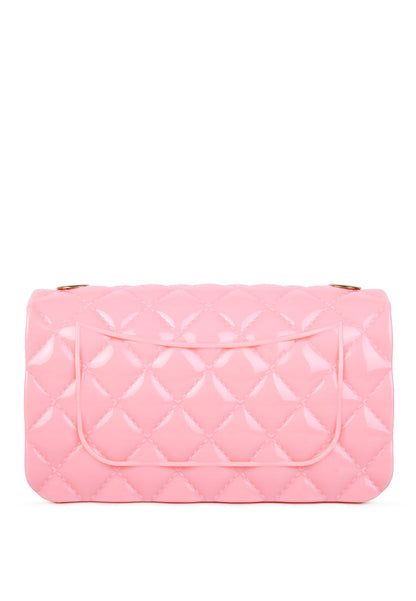 jelly quilted rectangular sling bag