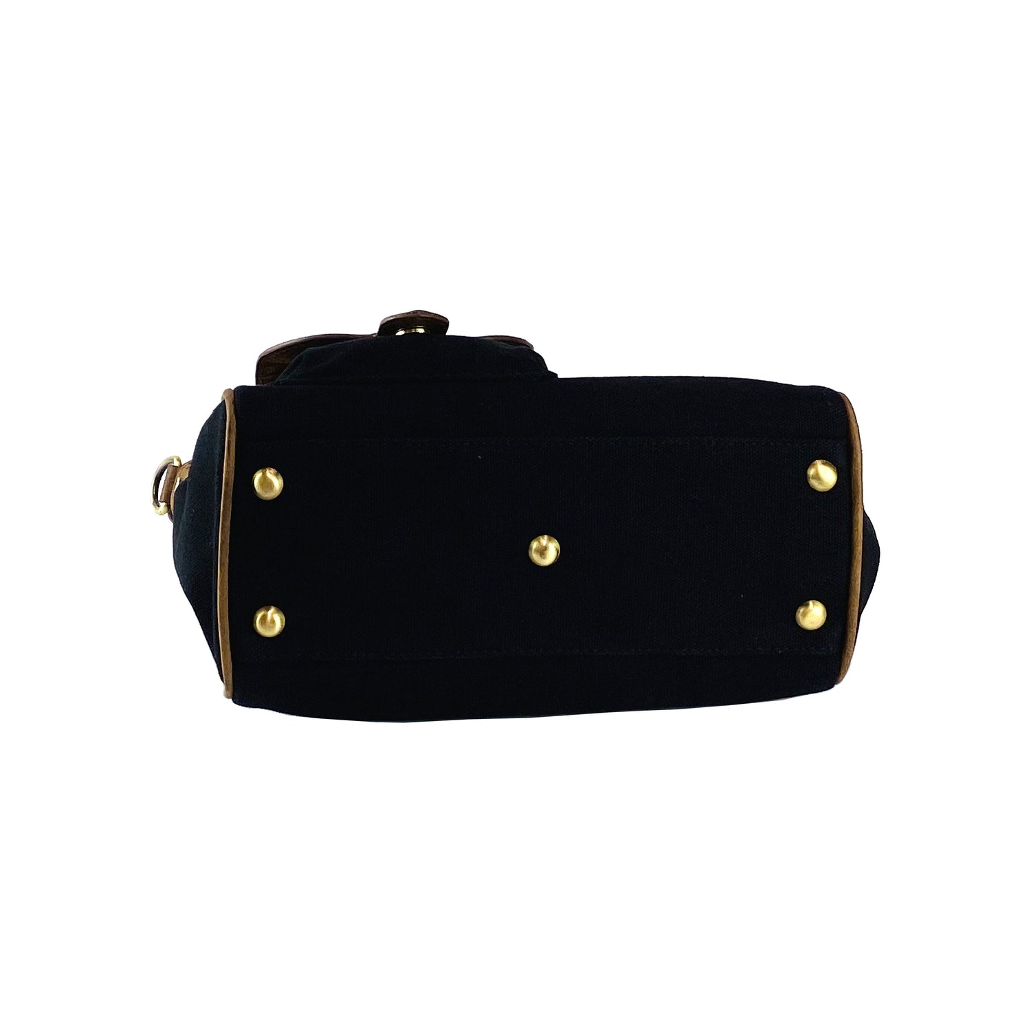 K0042ACB | Borsa a Mano Mini in Canvas/Vera Pelle Made in Italy.