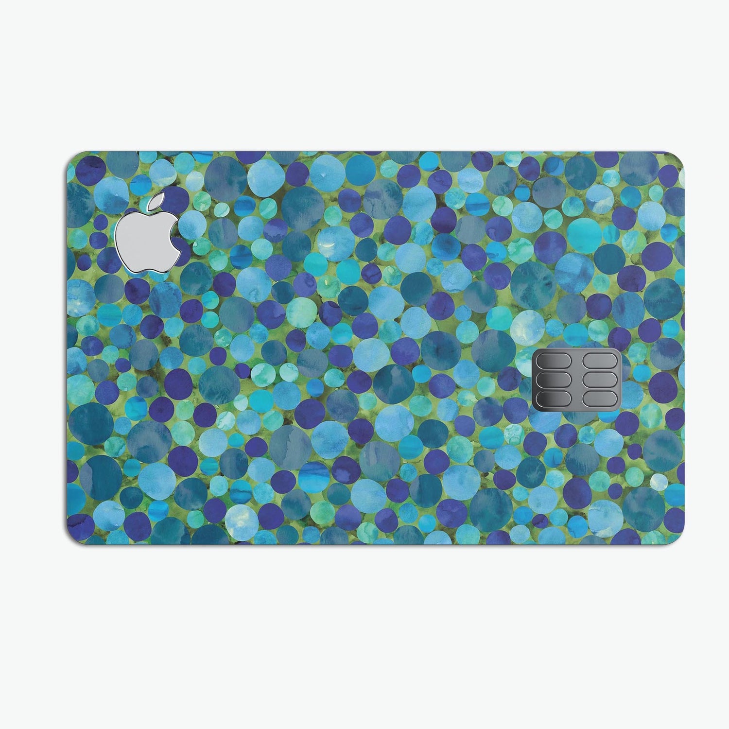 Mixed Blue-Green Watercolor Dots - Premium Protective Decal Skin-Kit