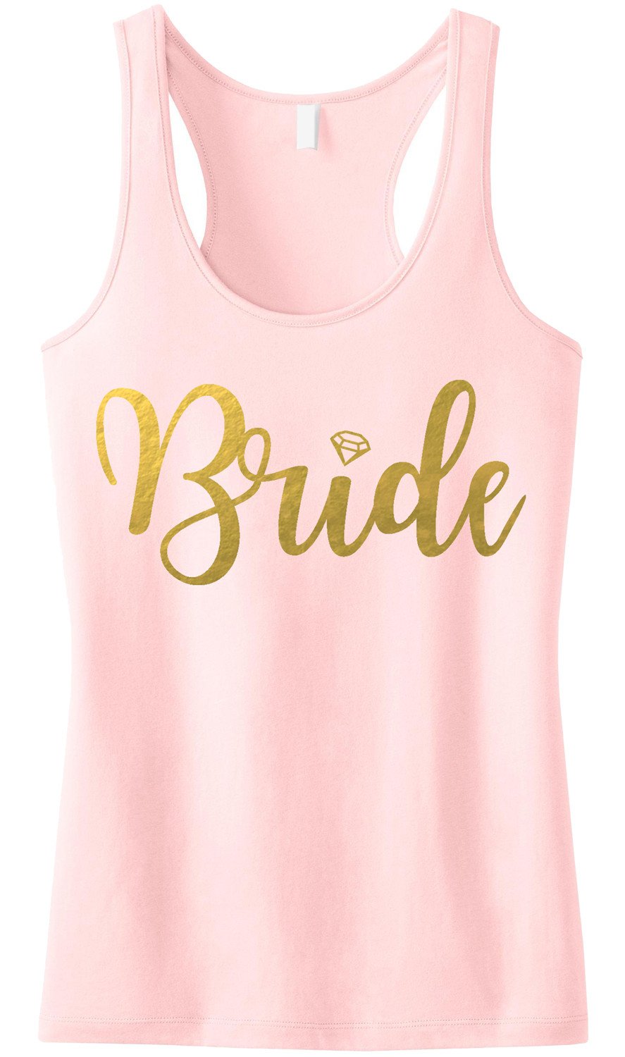 BRIDE BLUSH Tank Top Gold Foil print