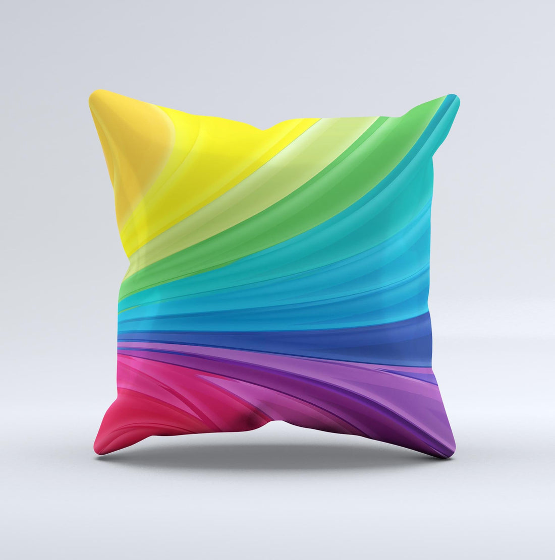 Neon Colored Swirled Ink-Fuzed Decorative Throw Pillow