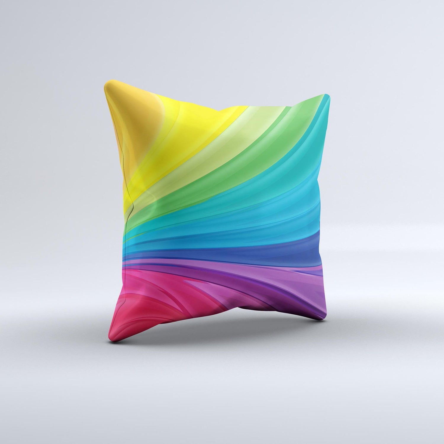 Neon Colored Swirled Ink-Fuzed Decorative Throw Pillow