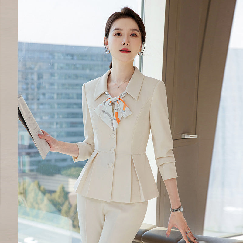 New High-end Business Fashion Slim-fitting Suit Two-piece Set