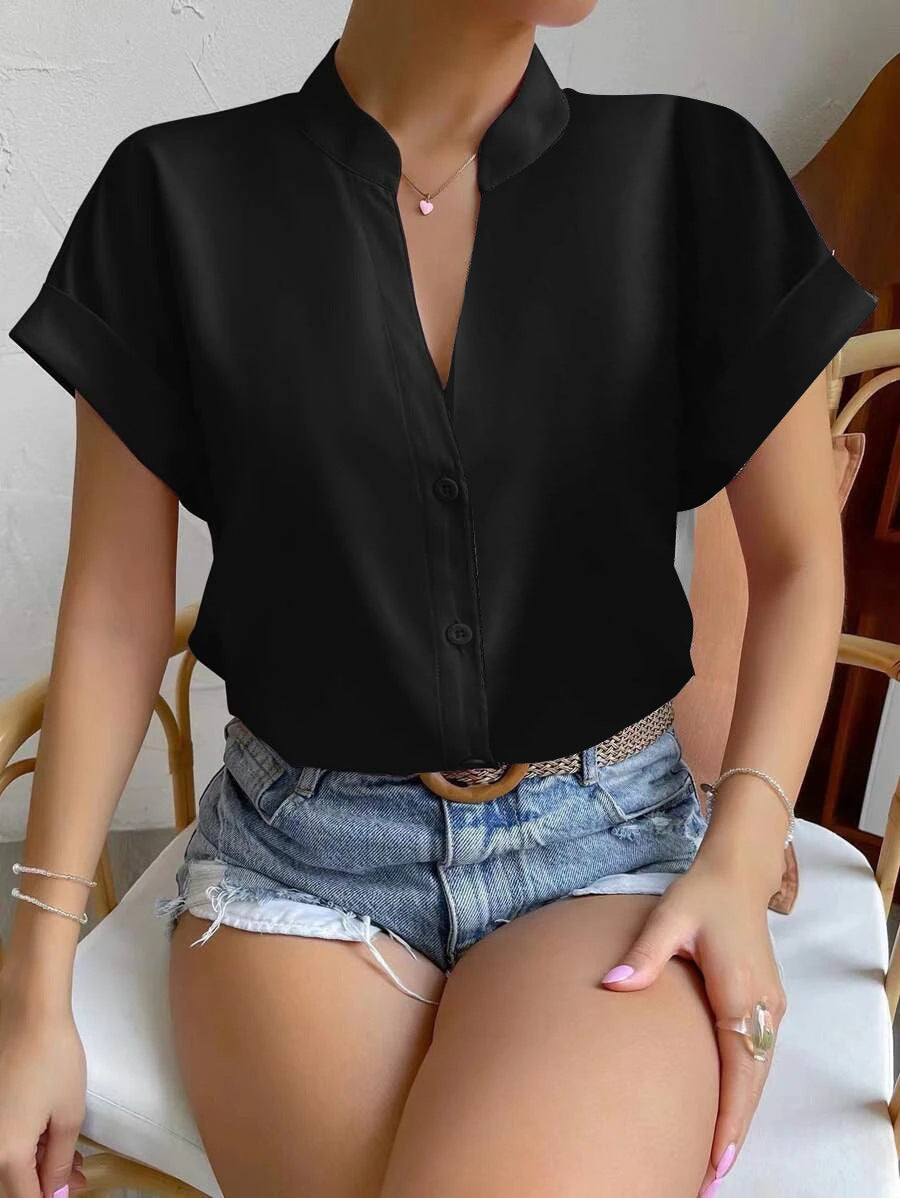 V-neck Blouse Women&