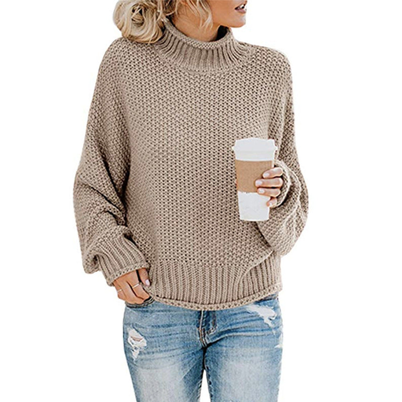 Women Turtleneck Long Sleeve Sweater