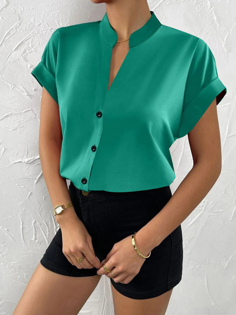 V-neck Blouse Women&