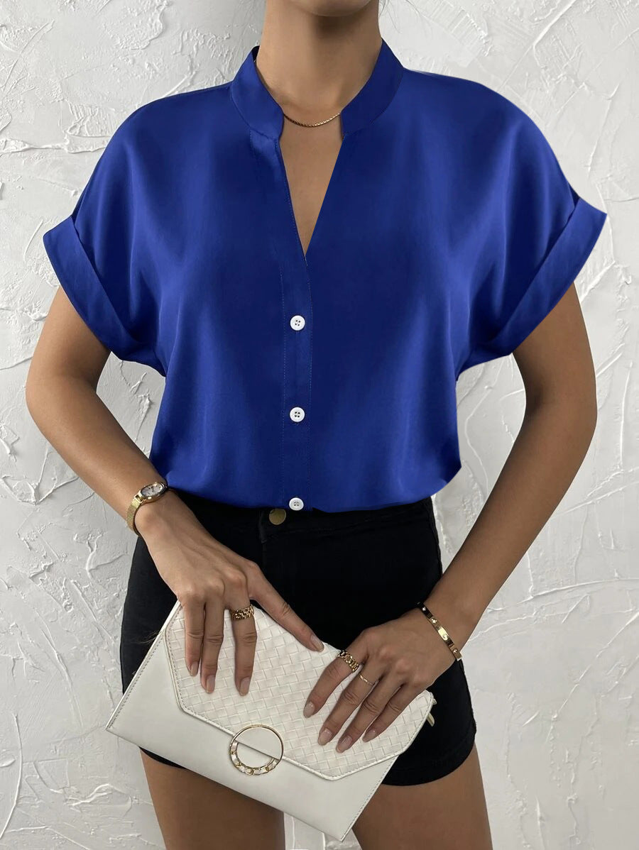 V-neck Blouse Women&