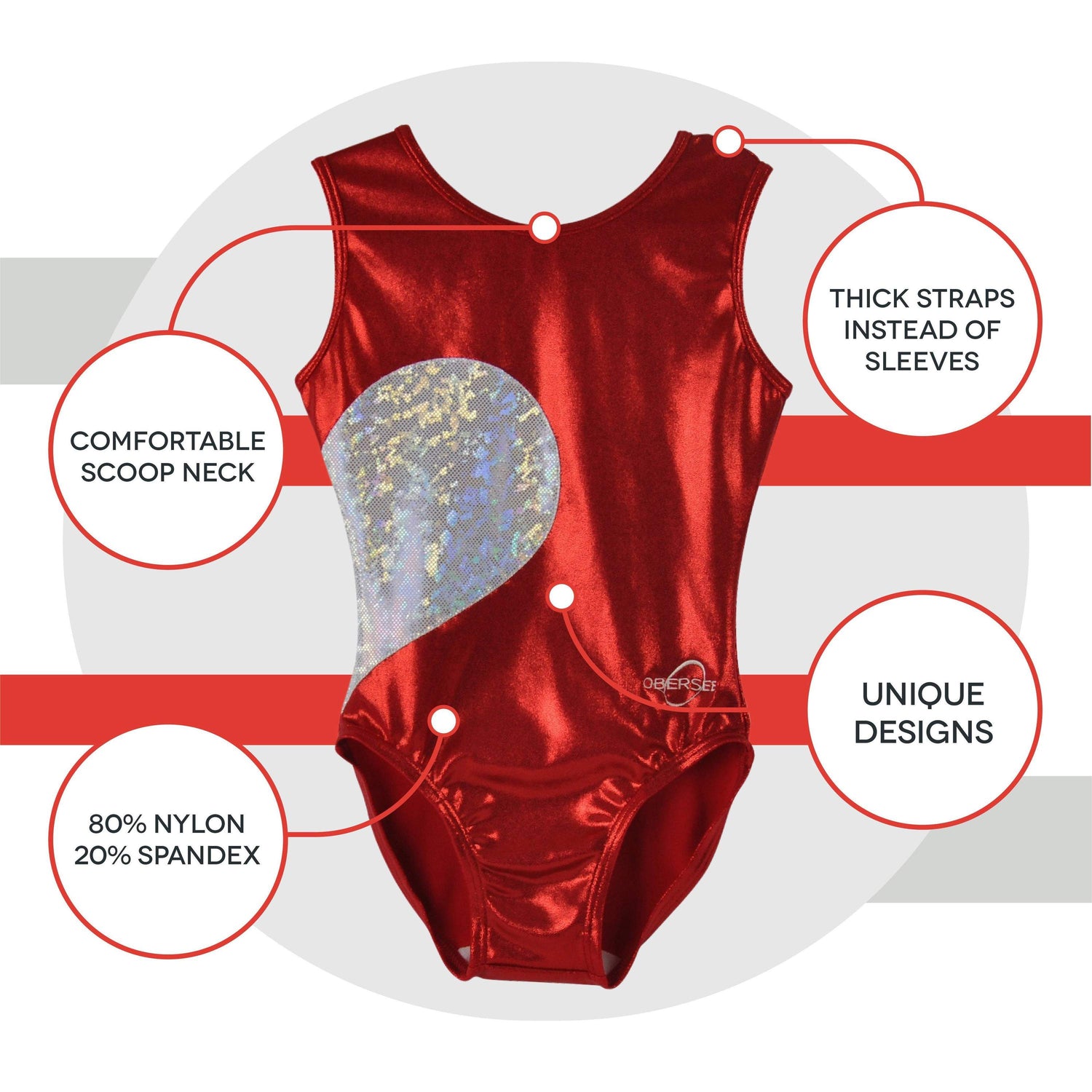 O3GL011 - Obersee Gymnastics Leotard -  | Gymnastics Apparel | Girls&