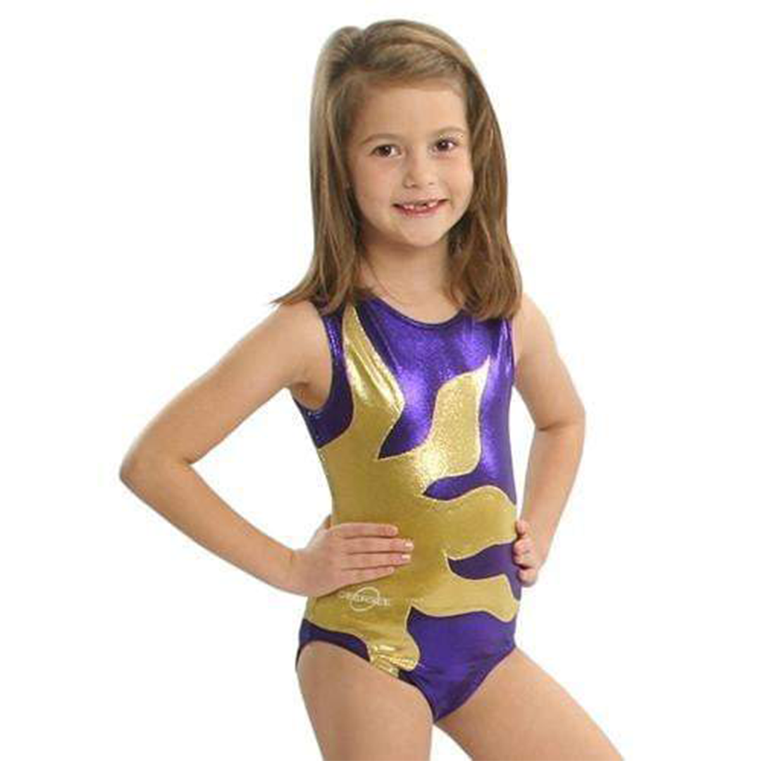 O3GL015 Obersee Girls Gymnastics Leotards One-Piece Athletic