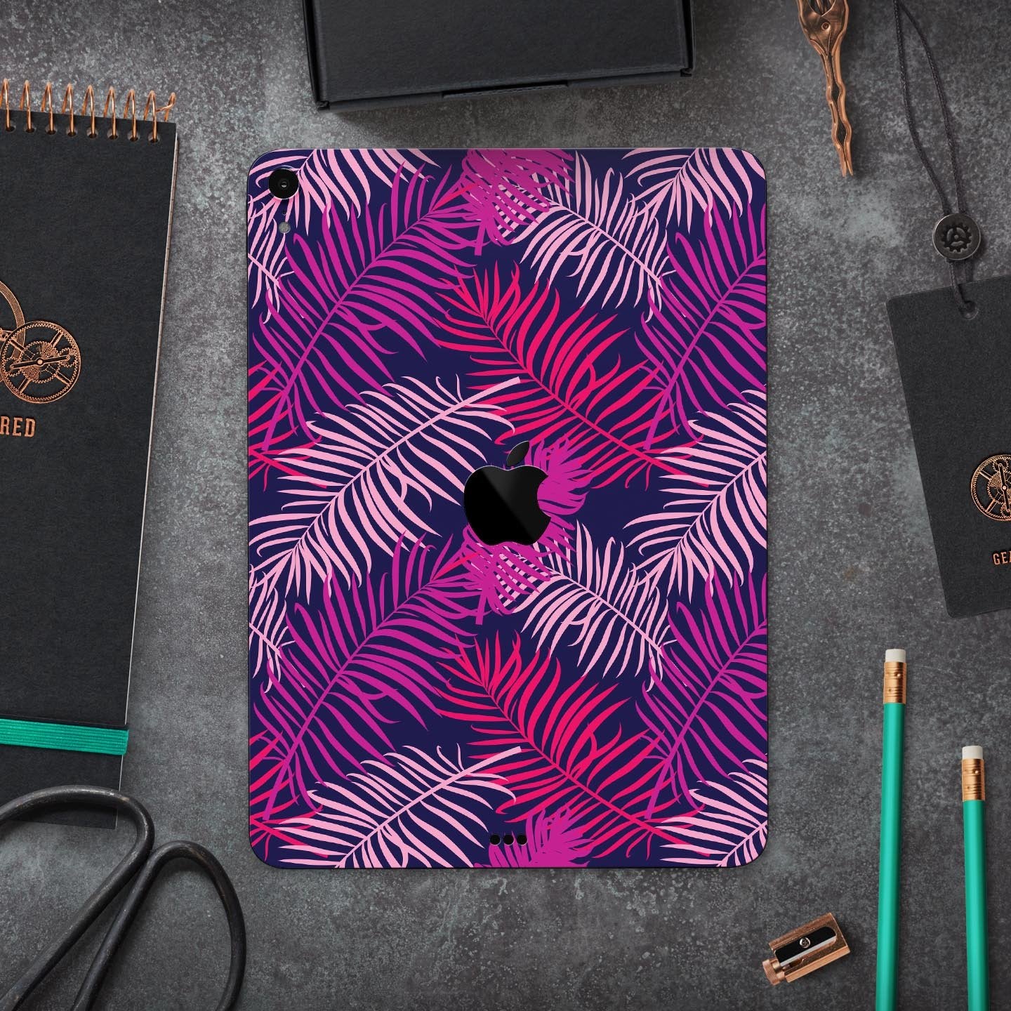 Purple Tropical - Full Body Skin Decal for the Apple iPad Pro 12.9&quot;,