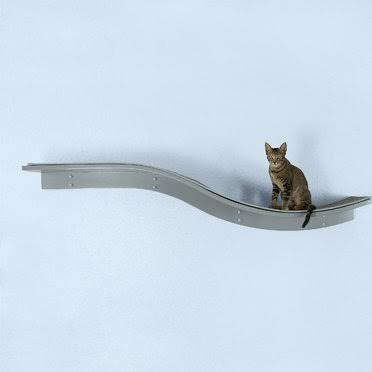 The Refined Feline LOT-BRAN-SK Lotus Branch Cat Shelf, Smoke