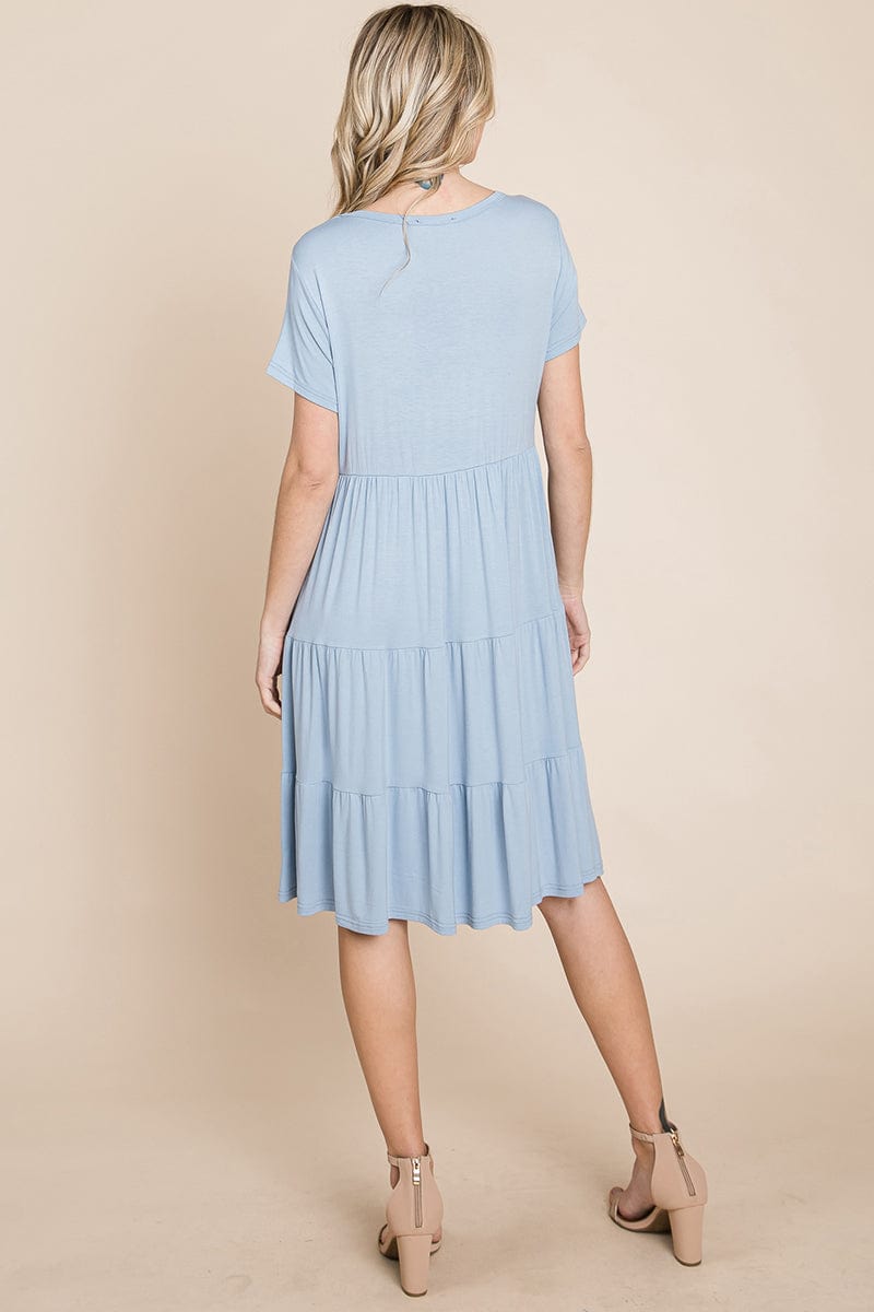 Everyday Knit Tiered Ruffle Hem Dress