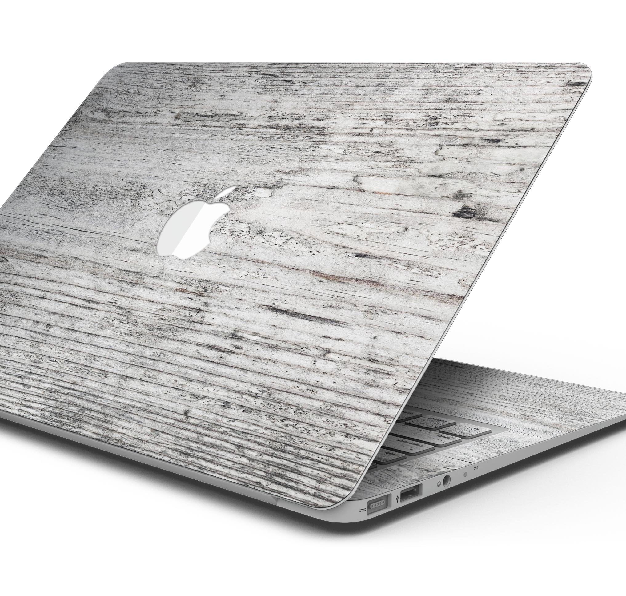 Rough White Wood - Skin Decal Wrap Kit Compatible with the Apple