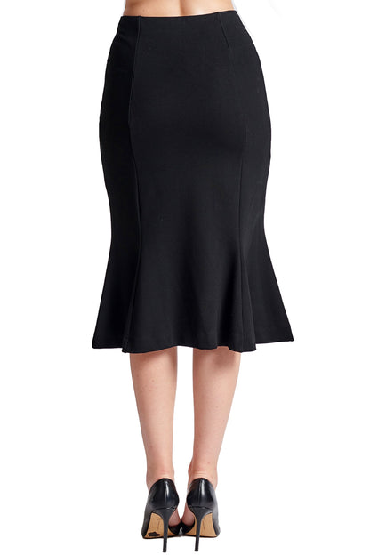 Sarit Skirt - Seamed Ponte mermaid midi skirt