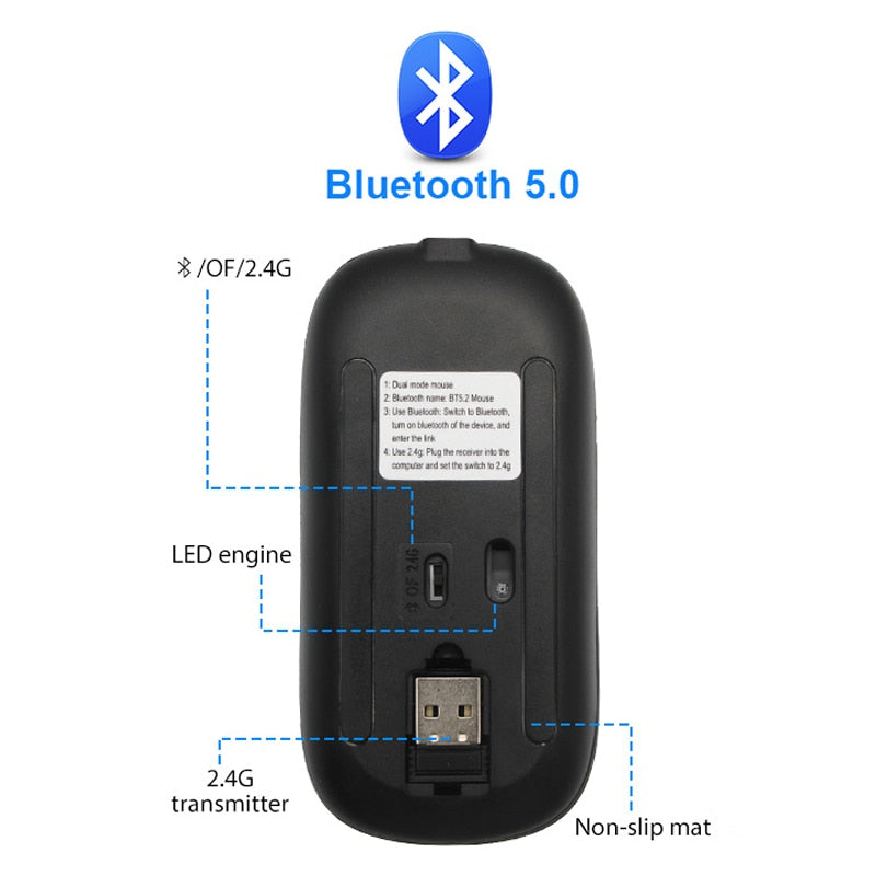 RGB draadloze Bluetooth-muis