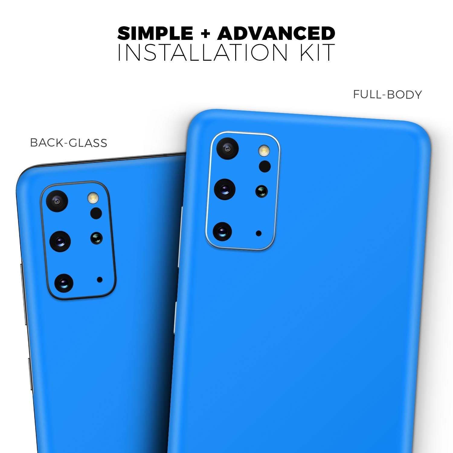 Solid Blue - Skin-Kit for the Samsung Galaxy S-Series S20, S20 Plus,