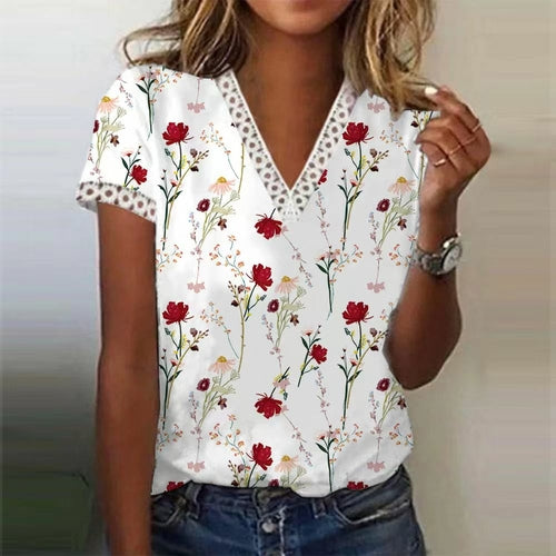 Casual Loose Short Sleeves T-Shirts Women Fashion Elegant Tops